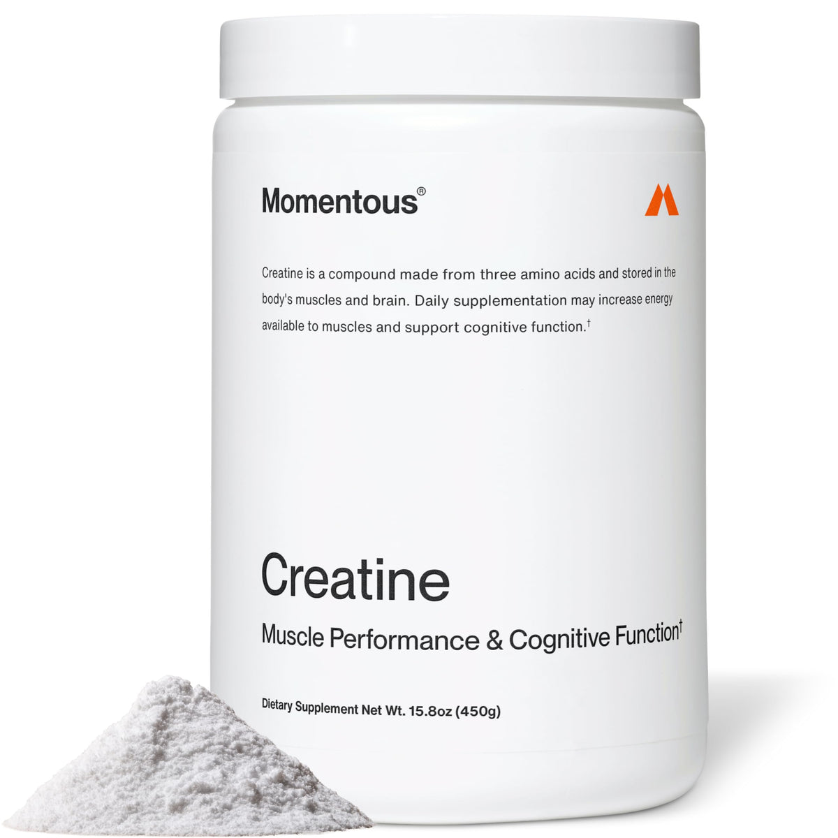 Momentous Creatine Monohydrate Powder - Creatine Powder - Supports Strength, Lean Muscle, & Recovery for Men & Women - NSF Certified for Sport - 5 g per Serving - 90 Servings