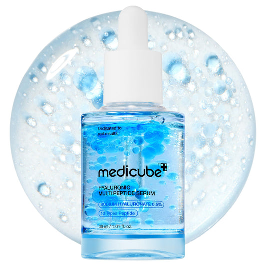 medicube Hyaluronic Multi Peptide PDRN Serum for Glowing and Soothing | Lightweight Water Plumping Radiant Facial Serum for All Skin Type