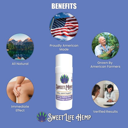 Sweet Life | Hemp Salve Stick | 2000mg | Small Business | Organic | Body Balm | Muscle Comfort Sweet LifeBuy Supplements Australia