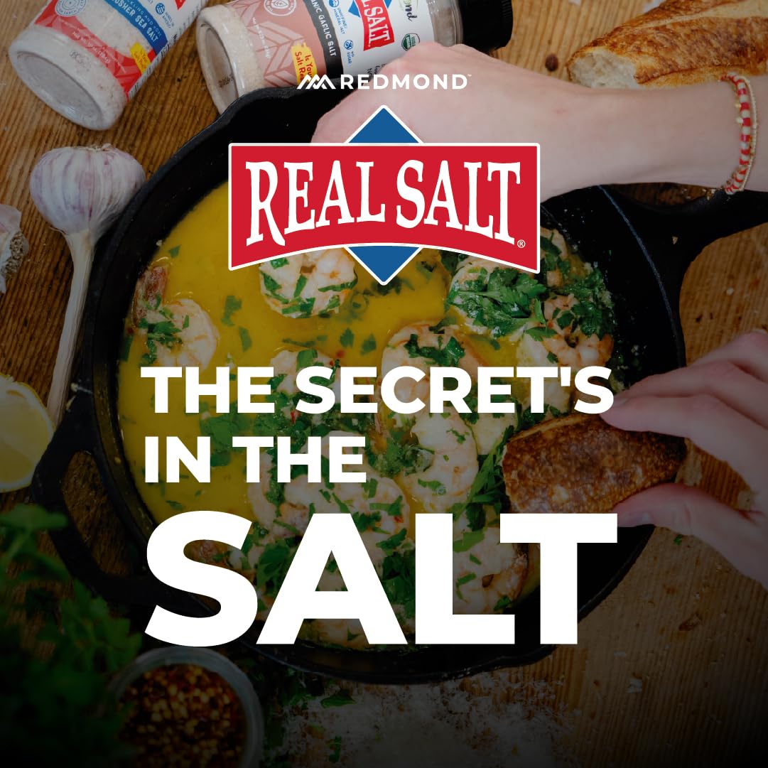 Redmond Real Salt - Ancient Fine Sea Salt, Unrefined Mineral Salt, 16 Ounce Pouch (1 Pack)