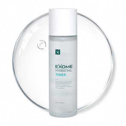 Exome Hydrating Toner, Greenery Aqua Base Starter for Glow Skin, Resveratrol Protective Barrier & 9-Peptide Complex for Elasticity & Wrinkle Care