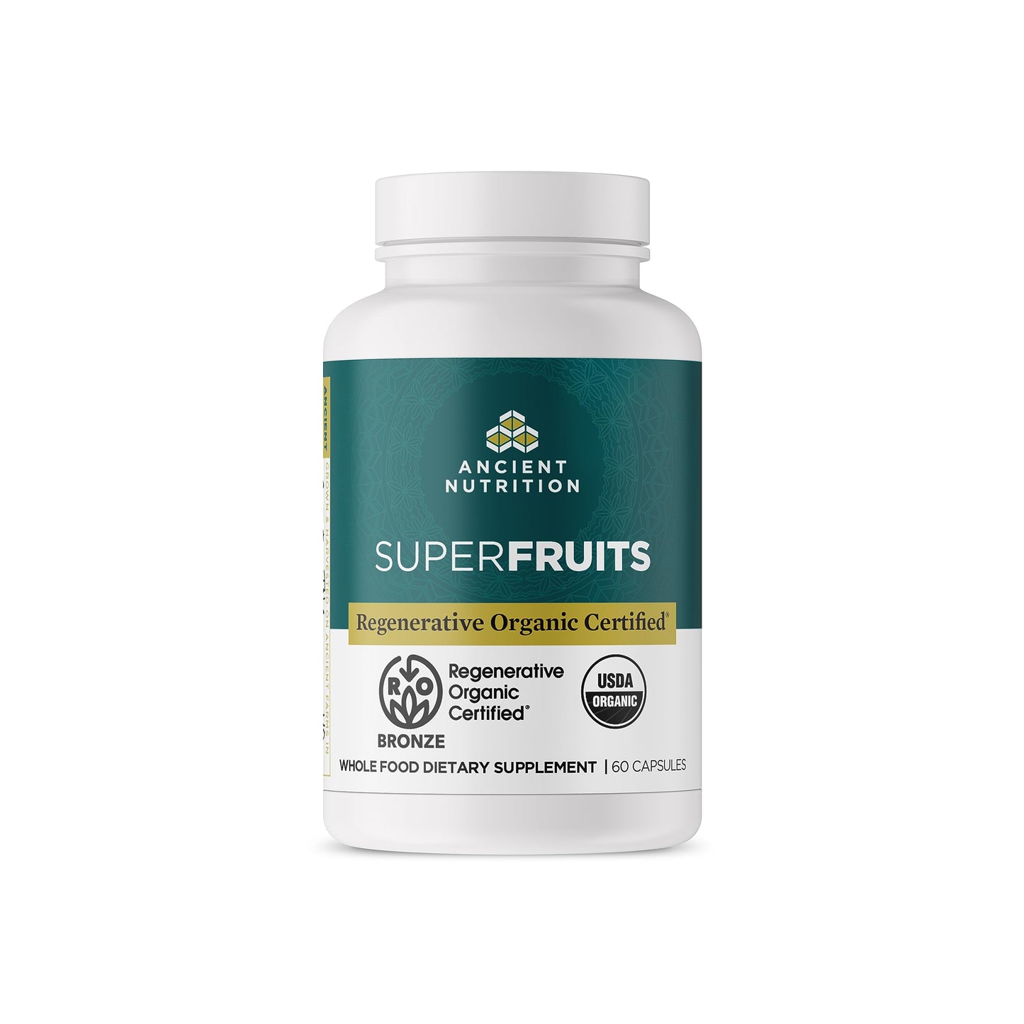 Ancient Nutrition Regenerative Organic Certified SuperFruits Capsules, Supports Gut and Immune System Health, Made with Probiotics, Dragonfruit, Mulberry, and Goji, 60 Count Ancient NutritionBuy Supplements Australia