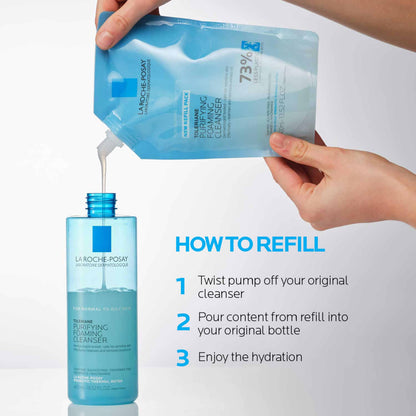 La Roche-Posay Toleriane Purifying Foaming Facial Cleanser, Niacinamide + Ceramides + Prebiotic Thermal Water, Oil Free Face Wash For Oily Skin, Pore Cleanser