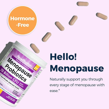 NewRhythm Female Health Bundle: Vaginal Flora Balance + Menopause Comfort, Organic Cranberry, Black Cohosh, 18 Probiotic Strains, 90 Vegan Caps