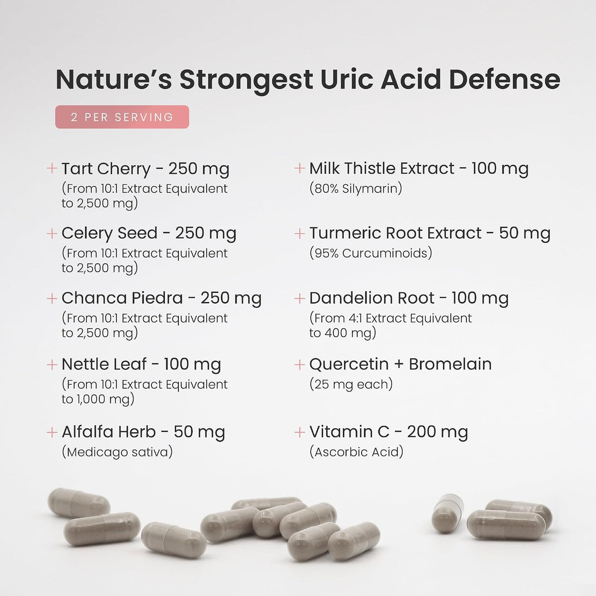 Uric Acid Cleanse & Gout Support – Tart Cherry, Celery Seed, Chanca Piedra, Milk Thistle & Turmeric for Kidney Detox, Joint Comfort & Uric Acid Balance – 11-in-1 Natural Formula - 120 Count