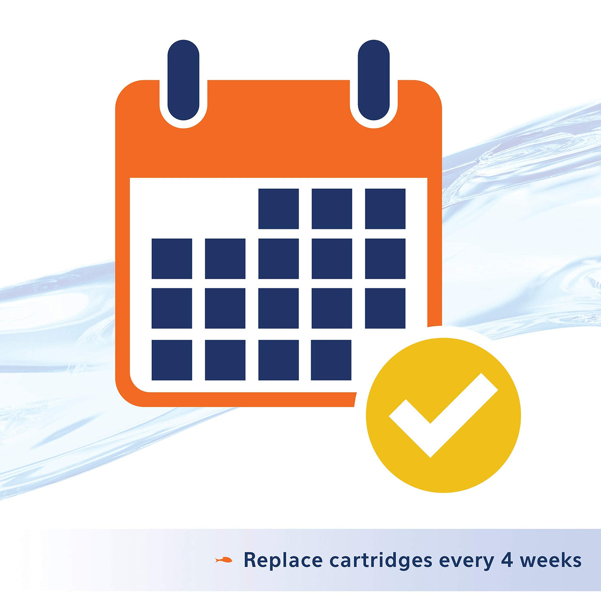 Aqueon Replacement Filter Cartridges Medium, Filter Cartridge, 6-Pack | Fish tank filter cartridge, dual-sided dense-floss with activated carbon, fits QuietFlow size 10 filters