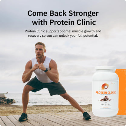 Protein Clinic - Collagen Protein Powder Recovery Shake, Vanilla | Dairy-Free with myHMB, CherryPURE and Prebiotic Fiber for Muscle, Joint and Digestive Support, Vitamin D3 and K2