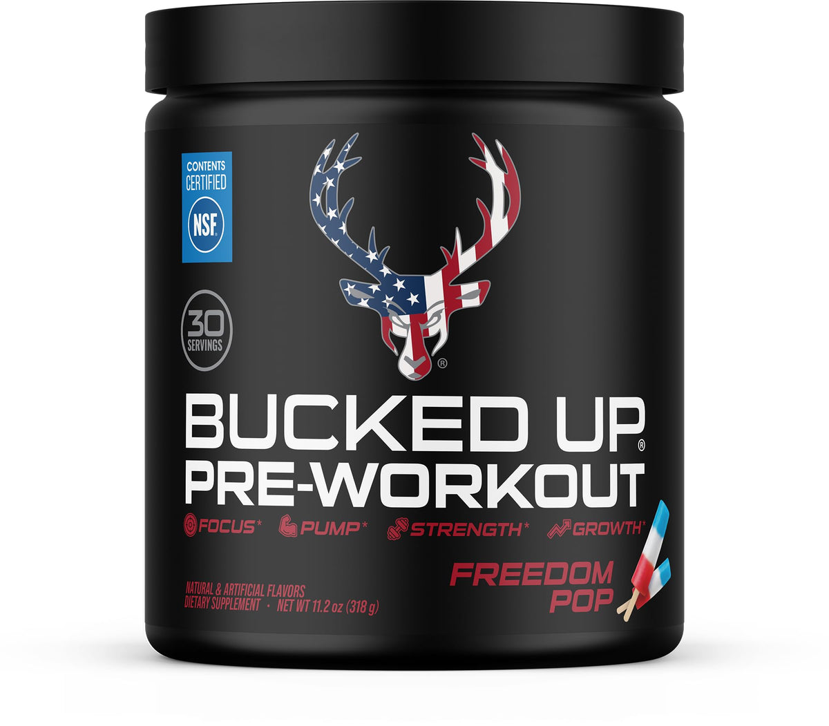 Bucked Up Pre Workout - Best Tasting - 6 Grams Citrulline, 2 Grams Beta Alanine Non Proprietary Blend, Powder (Strawberry Kiwi)