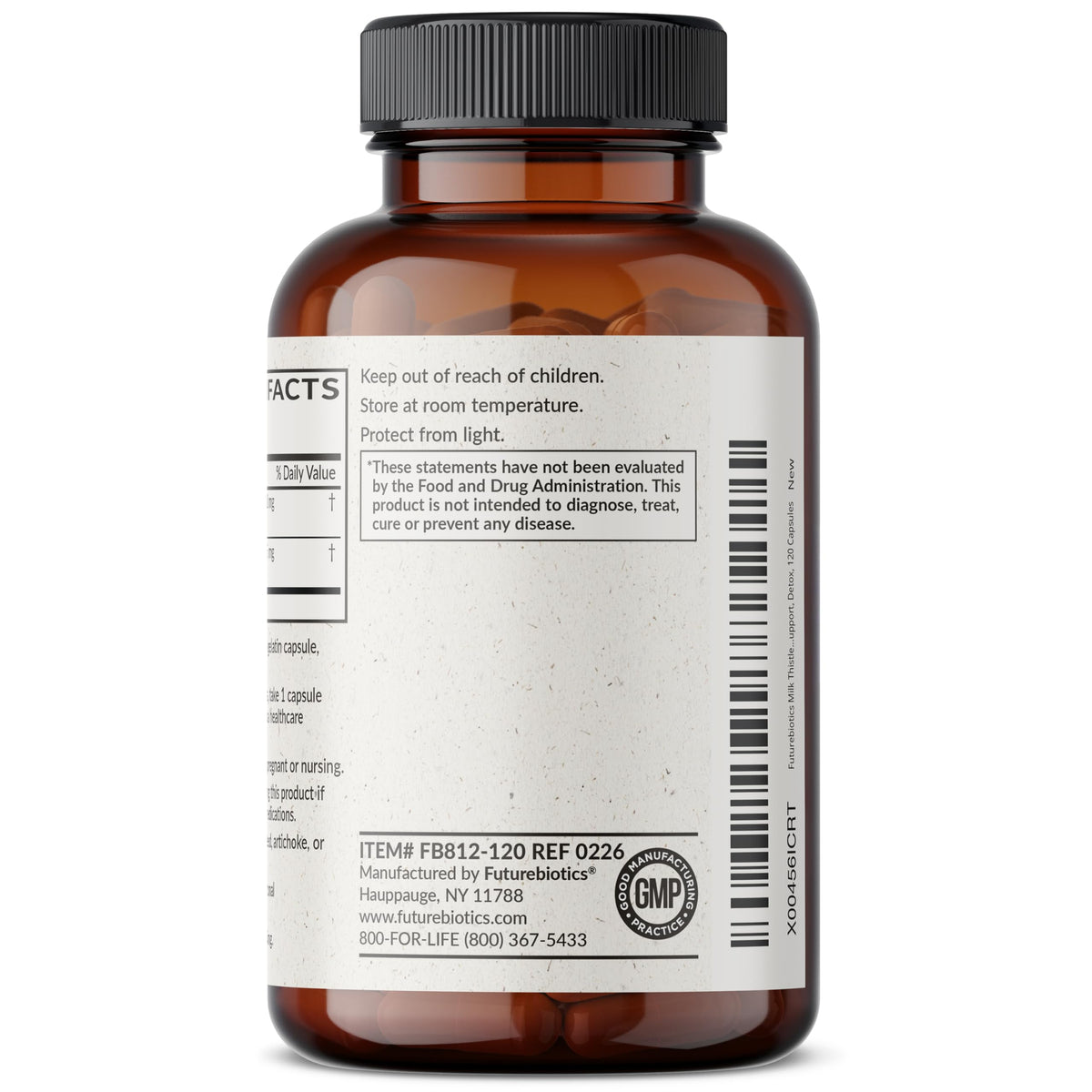 Futurebiotics Milk Thistle Silymarin Marianum & Dandelion Extract Liver Health Support, Antioxidant Support, Detox, 300 Capsules