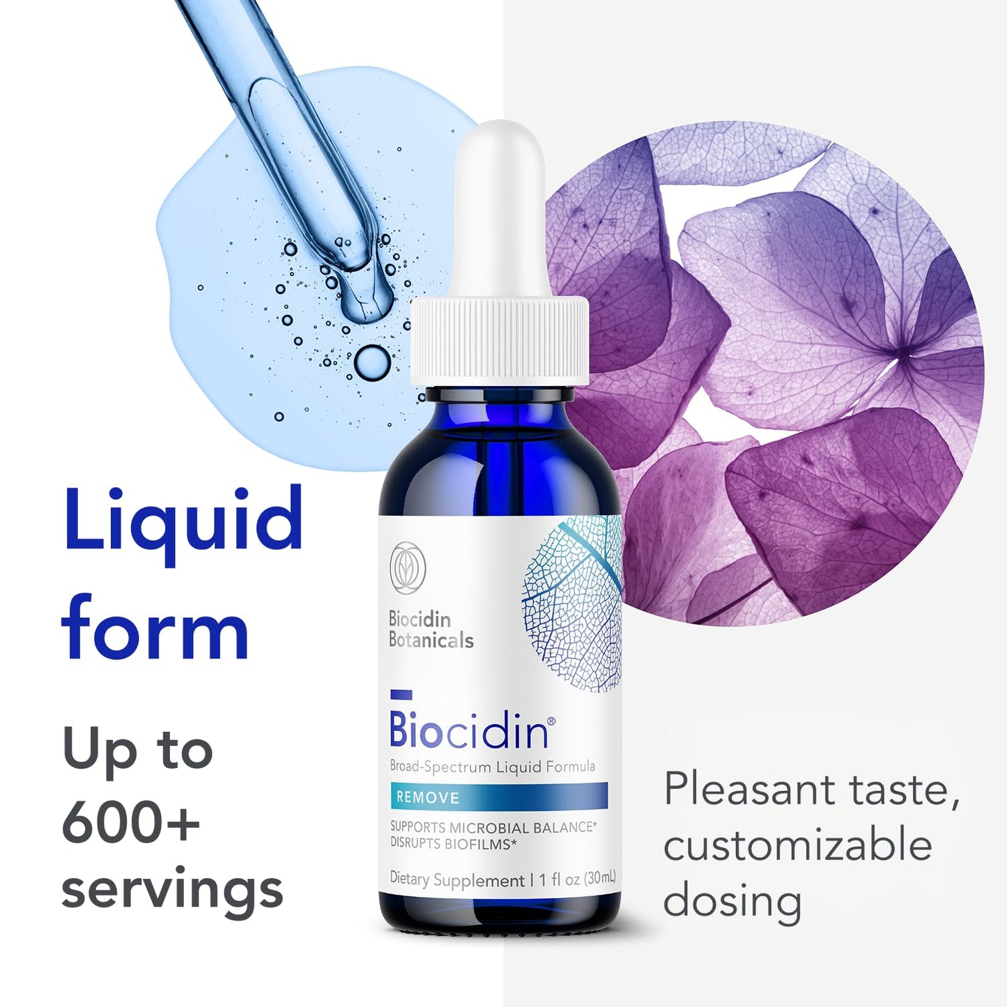 Biocidin Liquid Formula - Biocidin Broad-Spectrum Botanical Drops for Microbiome Balance - Biofilm Buster Support and Gut Detox Cleanse Routine