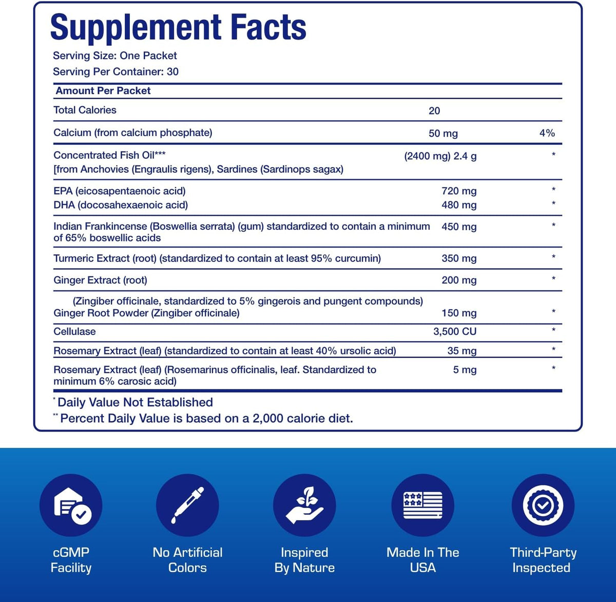 DeFlame Tendon and Ligament Supplements - Clinically Formulated Joint Support Supplement Vitamin Packs for Women and Men for Enhanced Mobility and Comfort Support - Made in the USA - 1 Month Supply