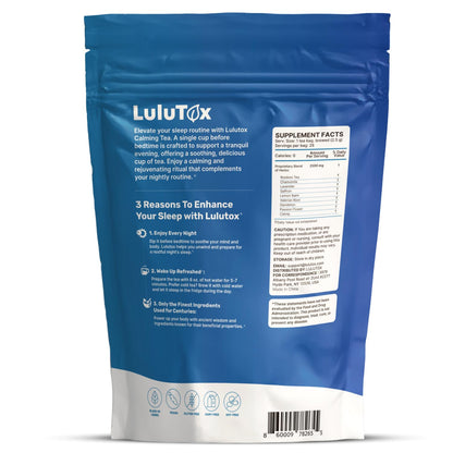 Lulutox Herbal Tea Bundle – Chamomile Lavender Herbal Tea (28 Tea Bags) & Peach Herbal Tea (84 Servings) – Caffeine-Free Herbal Tea Variety Pack