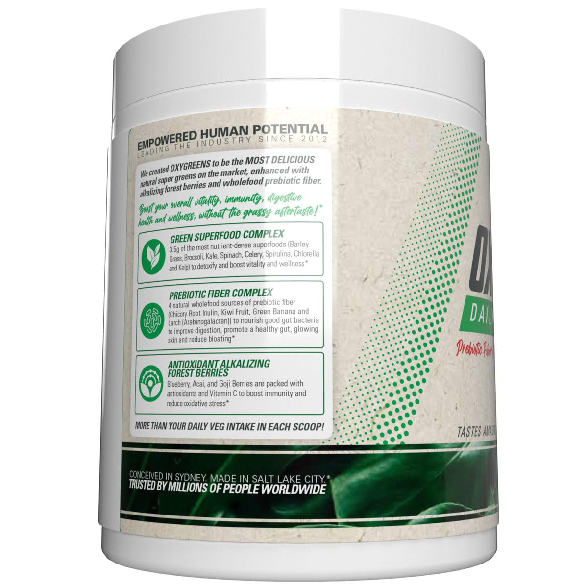 EHP Labs OxyGreens Super Greens Powder with Spirulina & Chlorella, Prebiotic Fiber, Probiotics & Digestive Enzymes – Antioxidant Green Superfood Supplement - 15 Serves (Pineapple)