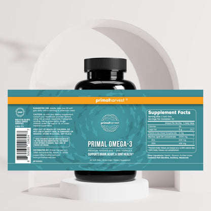 Primal Harvest Omega-3 - Daily Supplement, Gluten, Dairy & Soy Free