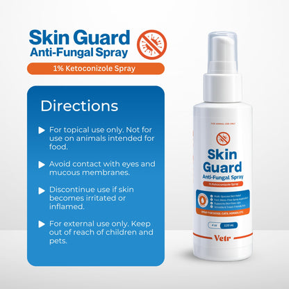 vetr Skin Relief Hydrocortisone Spray for Dogs - Topical Support for Itchy Skin and Hot Spots - 4 oz (120mL) - Vet-Formulated in USA