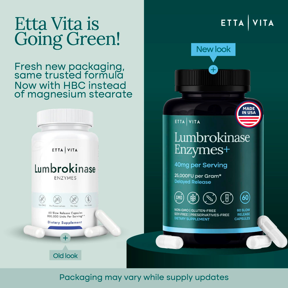 Nattokinase 4000 FU Serrapeptase 240000 SPU Lumbrokinase 2000 FU, 60 Ct | Triple enzyme complex in delayed-release capsules for digestion, gut health & daily energy, non-GMO, gluten free, made in USA