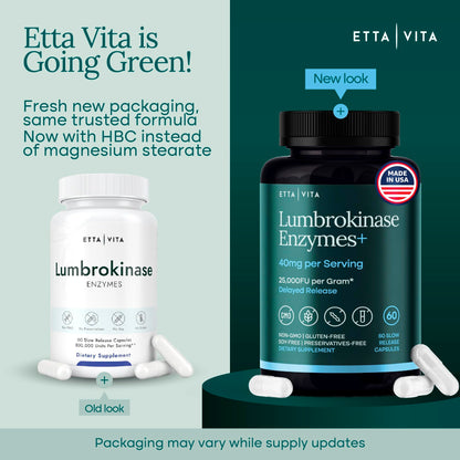 Nattokinase 4000 FU Serrapeptase 240000 SPU Lumbrokinase 2000 FU, 60 Ct | Triple enzyme complex in delayed-release capsules for digestion, gut health & daily energy, non-GMO, gluten free, made in USA