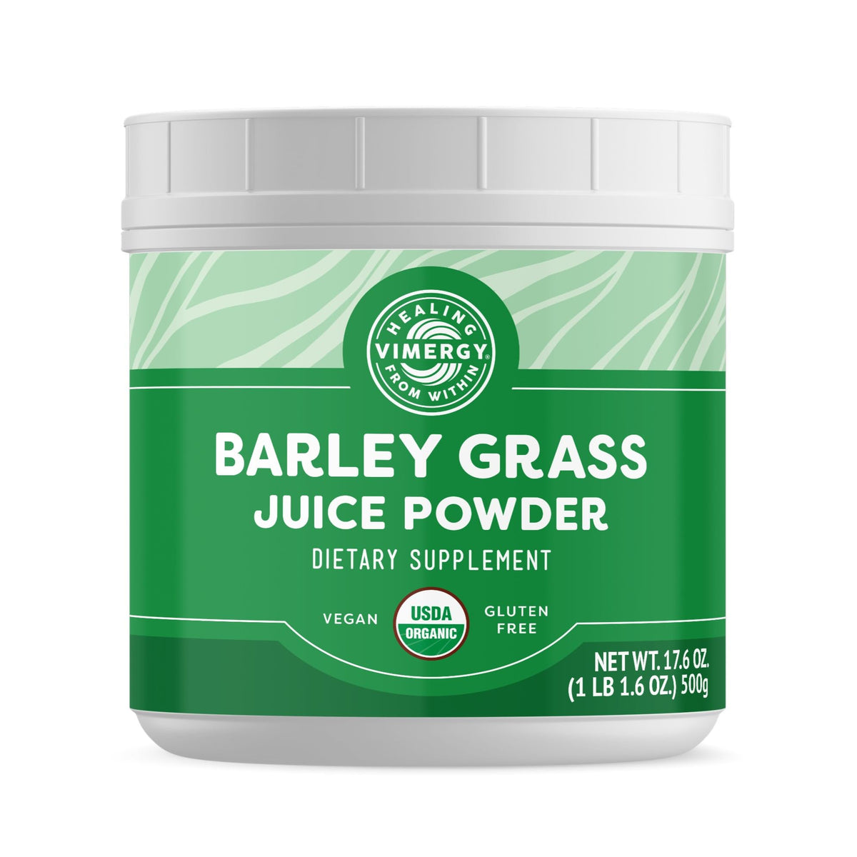 Vimergy Barley Grass Juice Powder Dietary Supplement - 4g per Serving (62 Servings) – Clean Superfood – Promotes Cardiovascular Health* – Organic, Vegan & Gluten-Free – Regular Size 250g