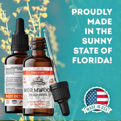 Wormwood Organic Tincture - Natural Intestinal Cleanse and Digestive Cleanse Supplement - Wormwood Herb Extract for Detox - Made in USA - 2 Fl Oz (Wormwood - 2 Fl Oz)