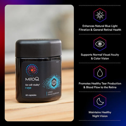 MitoQ +Liver & +Eye Bundle: Advanced Antioxidant Supplements for Metabolism, Detox & Blue Light Protection | Supports Liver Health, Eye Vitality & Natural Detox (2 x 60 Capsules)