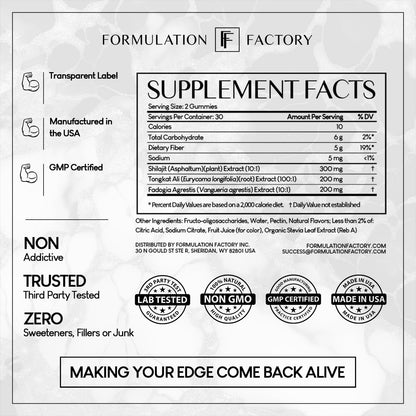 Formulation Factory Self Obsessed Shilajit Gummies x Primal Power (Bundle) – Men's Botanical & Ancestral Vitality Stack with Shilajit, Tongkat Ali, Grass-Fed Beef Liver, Heart & Bone Marrow