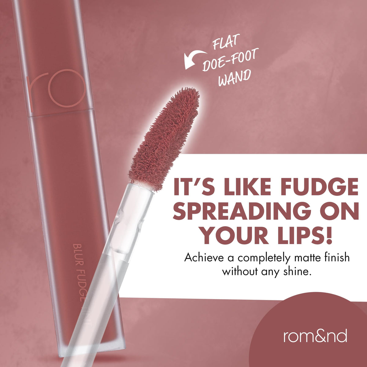 rom&nd OVEEER Shade Series Blur Fudge Tint | Silky Matte Lipstick for Velvety Smooth Lips | Long-Lasting Stain, Wrinkle Blurring, Moisturizing Formula | 16 Burnt Orange | Lip Stain Long Lasting Waterproof | Buildable Matte Blurred Finish | Hydrating Lip S