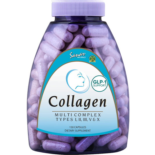 Sanar Naturals Multi Collagen Pills Type I, II, III, V, X | Extra Strength Hair, Nail, Skin, Bone & Joint Support | Hydrolyzed Collagen Supplement for Women and Men | Non-GMO, 150 Capsules Sanar Naturals buy supplements Au