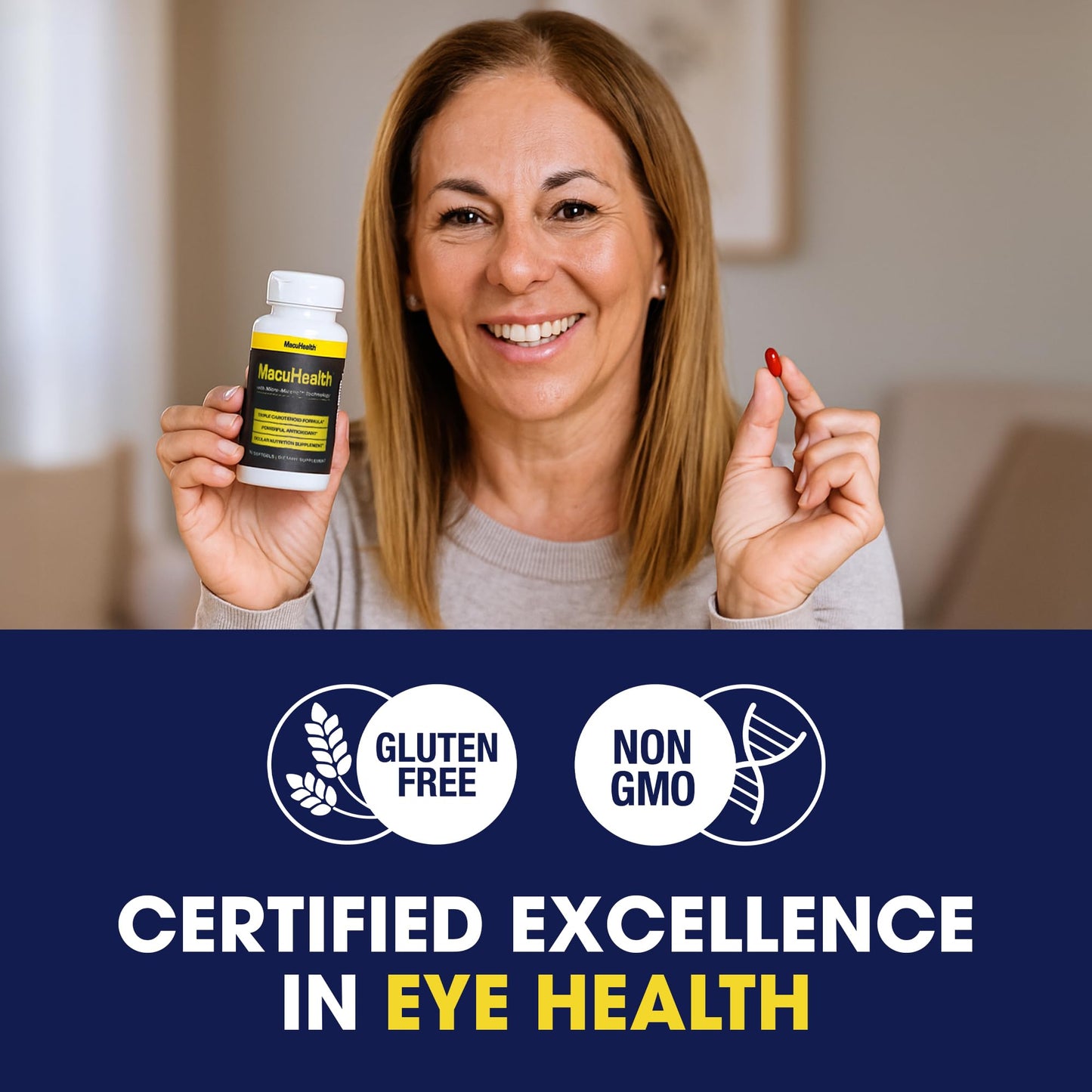 Macuhealth Triple Carotenoid Formula - Eye Vitamins for Adults - 90 Softgels, 3 Month Supply