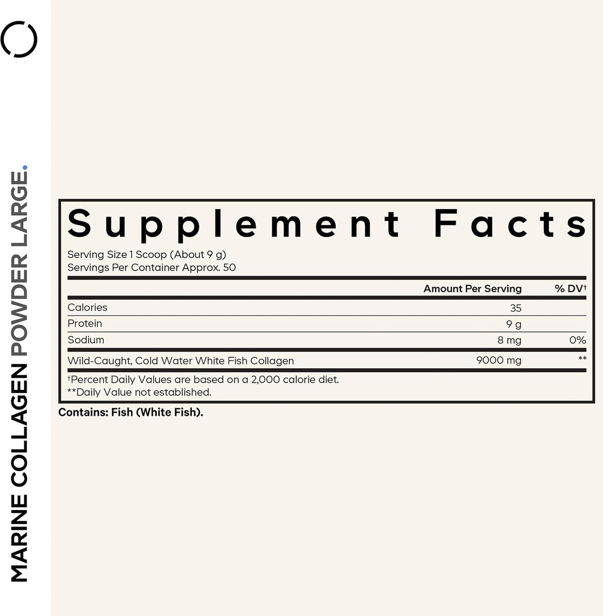 Codeage Marine Collagen Powder - Wild-Caught Hydrolyzed Fish Collagen Peptides - Type 1 & 3 Collagen Protein Supplement - Amino Acids for Skin, Hair, Nails - Paleo Friendly, Non-GMO, 15.87 Ounces