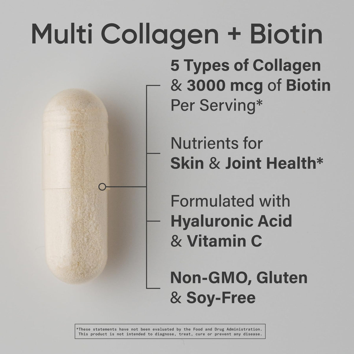 Sports Research® Multi Collagen Pills for Women & Men - Collagen Peptides (Type I, II, III, V, X) Enhanced with Hyaluronic Acid & Vitamin C - Gluten Free · Non-GMO - 90 Capsules