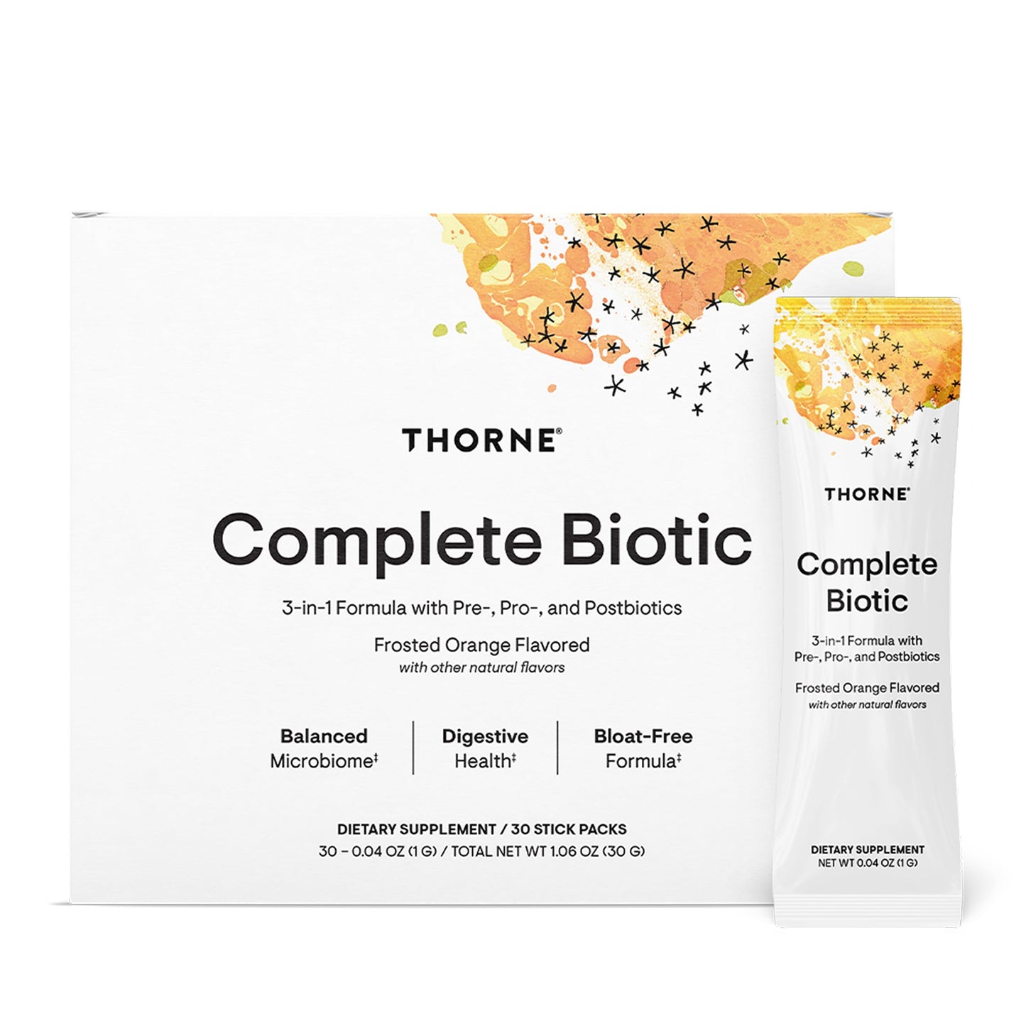 THORNE - Complete Biotic - Probiotic, Prebiotic & Postbiotic for Women, Men & Kids - Supports Gut, Digestive & Immune Health* - Occasional Constipation,