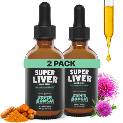 SuperBonsai Milk Thistle Herbal Liquid Supplement - Doctor-Formulated Botanical Blend with Milk Thistle and Dandelion Root - Vegan Non