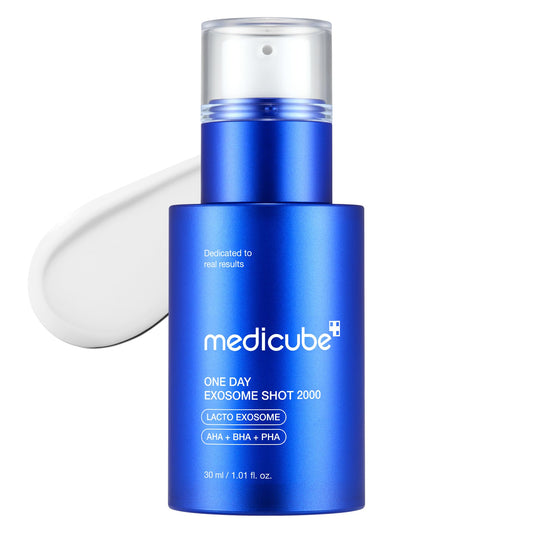 medicube Exosome Shot Zero 2,000 PPM Spicule Facial Serum | Liquid Skin Booster Serum | Exosome, AHA+BHA+PHA | Pore Care, Dead Skin Cells,