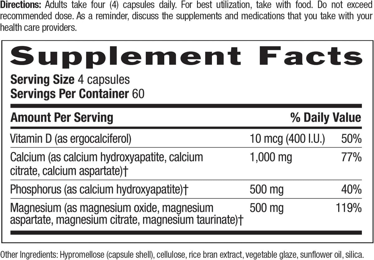 Country Life Target-Mins Calcium Magnesium with Vitamin D, 240 Capsules