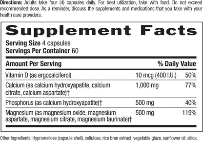 Country Life Target-Mins Calcium Magnesium with Vitamin D, 240 Capsules