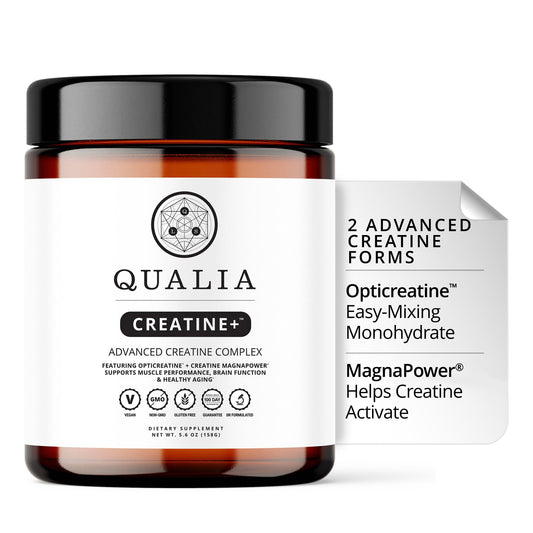 Qualia Creatine | Advanced Creatine Complex | 2 Sources + Magnesium | Optimized Absorption | Muscle Performance, Brain Function,