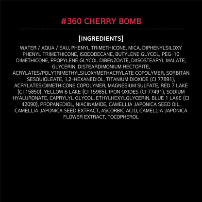HERA Reflection Liquid Blush #360 Cherry Bomb 7.5g – Glass Skin Glow, Hydrating Serum Formula with 70% Skincare Ingredients, Buildable Radiance, Sheer Color, Korean Makeup