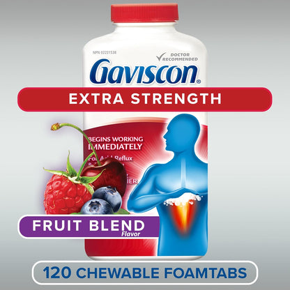 Gaviscon Extra Strength, 120 chewable tabs