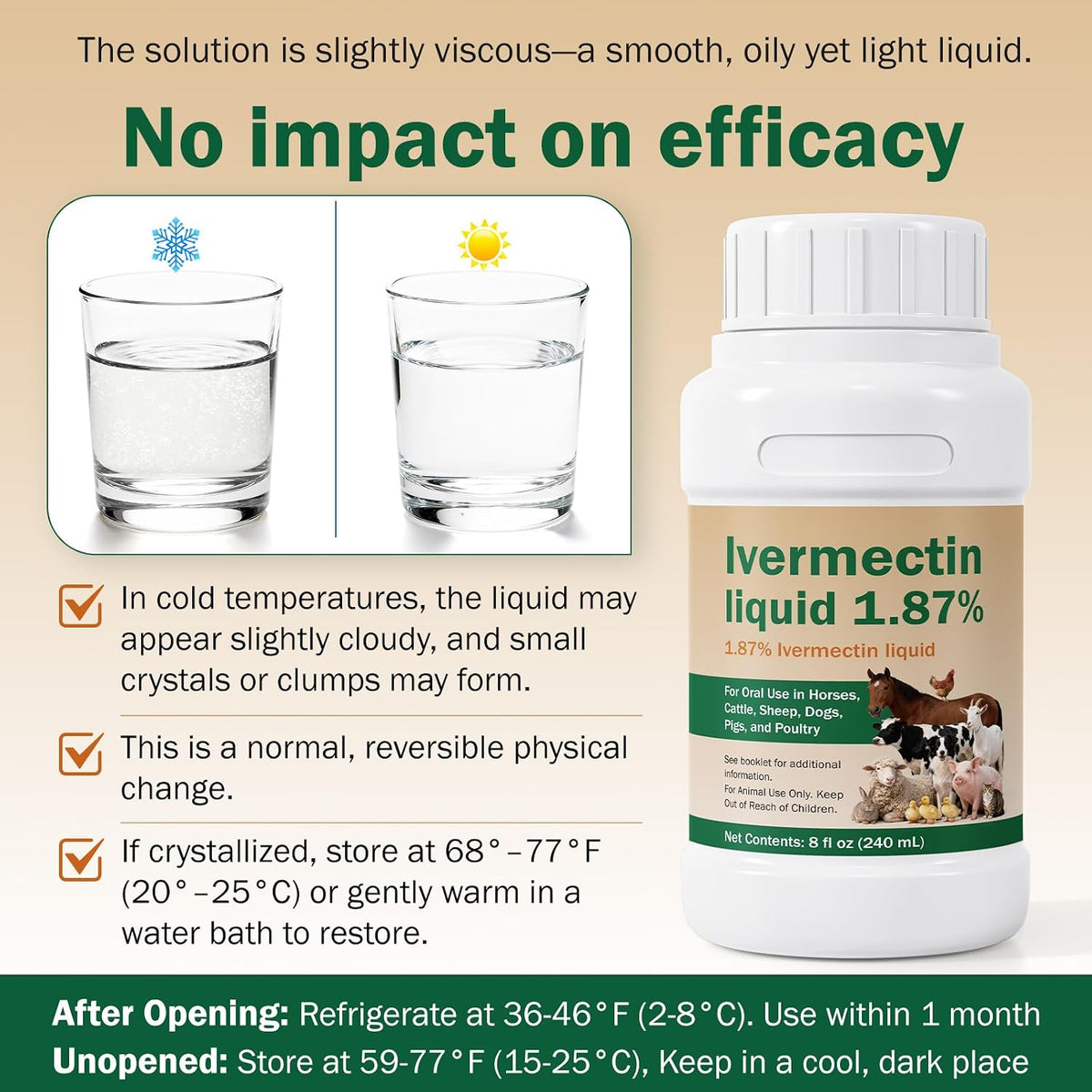 Ivermectin Solution for Sheep, Poultry & More, 240ml Ivermectin | Gut Health, Promotes Immune & Digestive Support