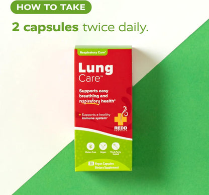 Redd Remedies, Lung Care, Supports Easy Breathing and Respiratory Health, 80 Vegan Capsules