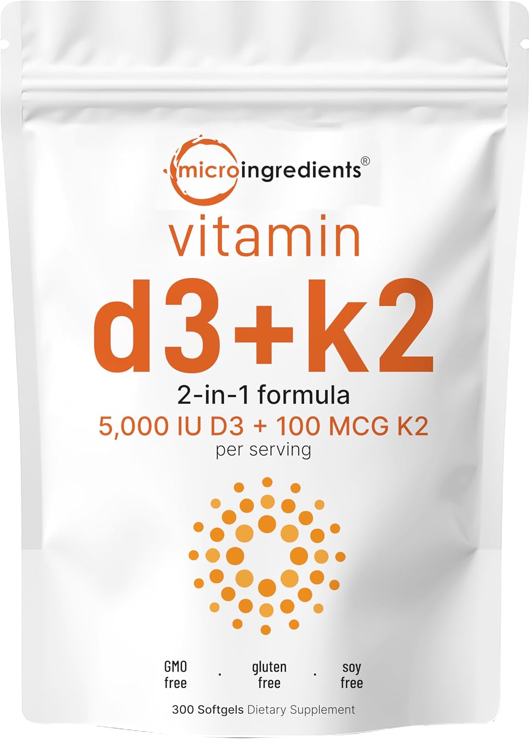 Micro Ingredients Organic Chlorella Spirulina 3000mg Tablets & Vitamin D3 5000iu + K2 100mcg Bundle 2 Pack | Cracked Cell Wall, Rich in Vegan Protein & Chlorophyll | Essential Sunshine Vitamins
