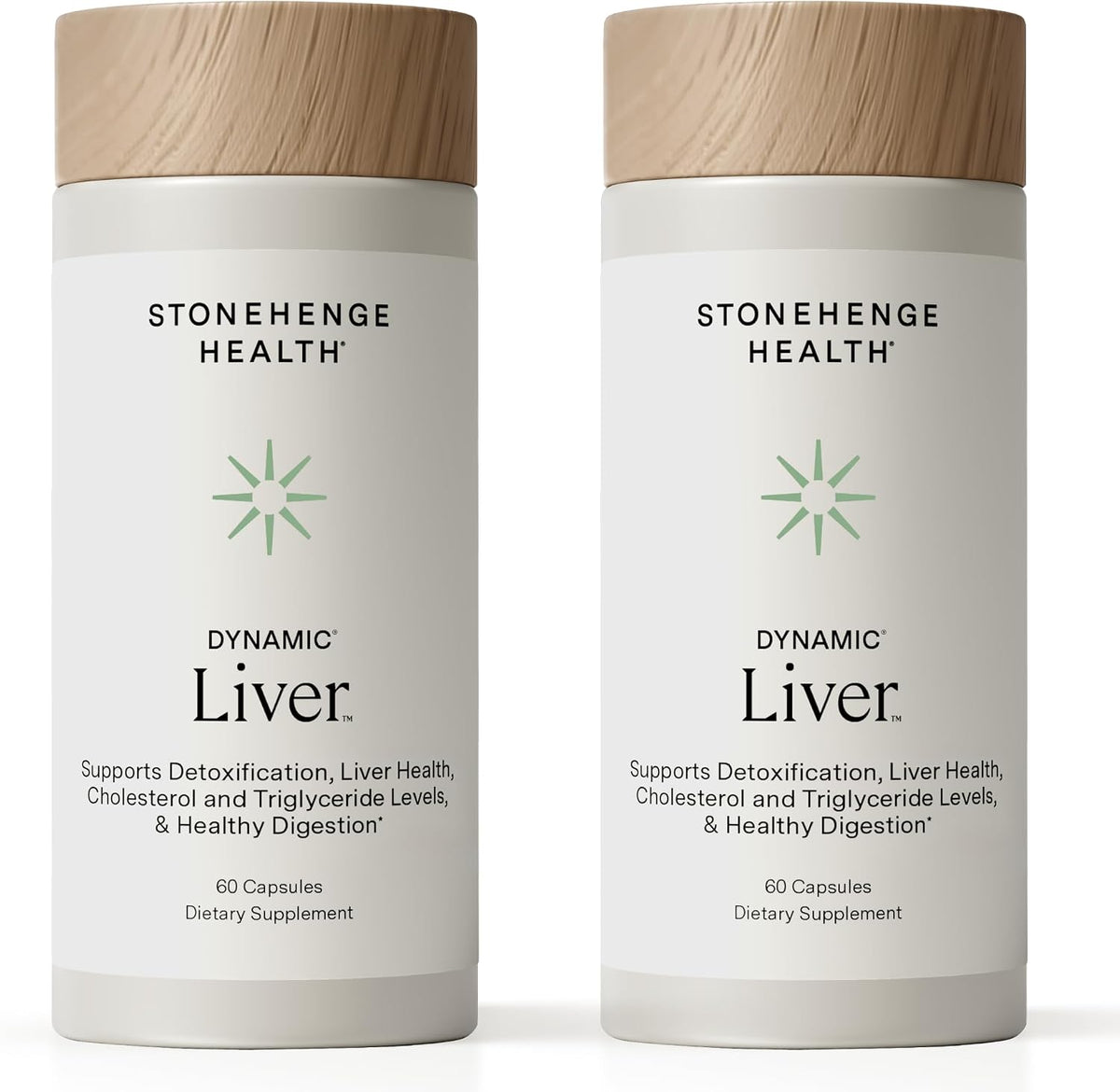 Stonehenge Health Dynamic Liver – Siliphos Milk Thistle Formula – Liver Support & Antioxidant Support, Gut-Liver Axis, Selenium, Zinc, Vitamin E, Ginger, Beetroot Extract Non-GMO, 60 Veg Caps (2 Pack)