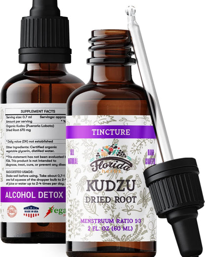 Kudzu Extract – Kudzu Root Organic Supplement- Natural Kudzu Plant - Kudzu Root Extract - Non-Alcohol Supplement - Made in USA – 2 oz