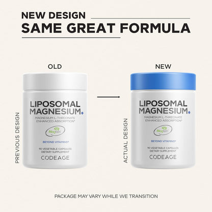 Codeage Liposomal Magnesium L-Threonate, Magtein, NSF, 90 Capsules | Magnesium L-threonate as patented Magtein, with liposomal delivery from sunflower phospholipids. Vegan, non-GMO.