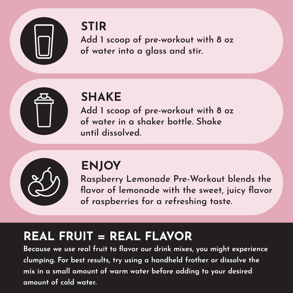 JUST INGREDIENTS Pre-Workout Raspberry Lemonade - Natural, Gluten-Free, No Artificial Sweeteners - 30 Servings, 150mg Caffeine