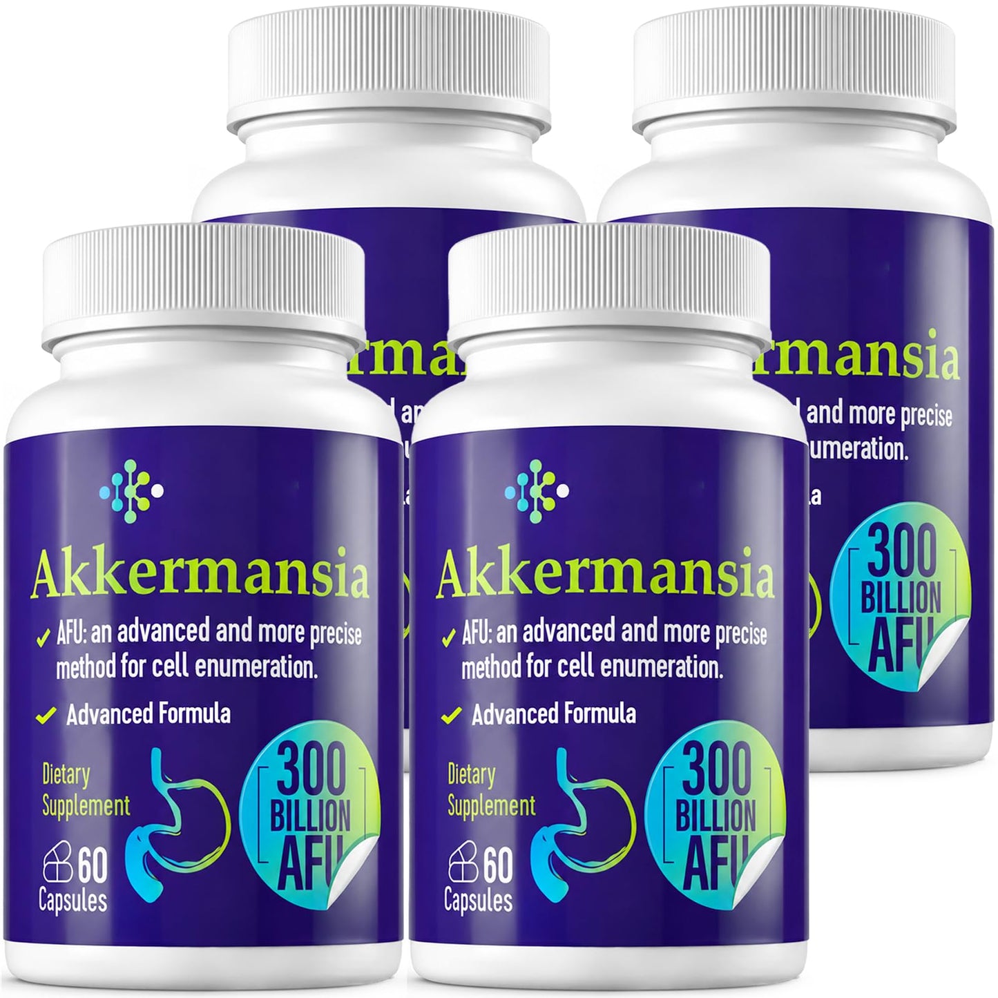 Wedkoup 300 Billion AFU Akkermansia Probiotic for Women & Men, Akkermansia Muciniphila for More Akkermansia Production, Digestive, Gut & Immune, Gut Digestive Lining Function, 240 Count