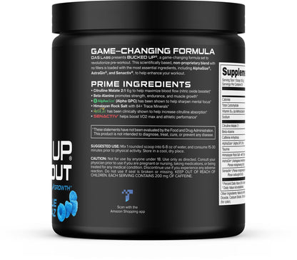 Bucked Up Pre Workout - Best Tasting - 6 Grams Citrulline, 2 Grams Beta Alanine Non Proprietary Blend, Powder (Strawberry Kiwi)