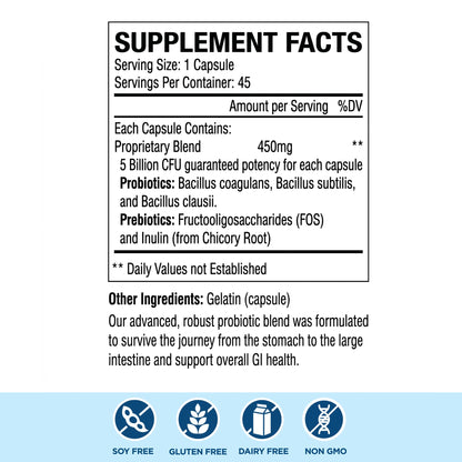Rootganic Total Fem Biome Guard Pre+Probiotics for Women - Spore-Based Women's Probiotic with Prebiotics for Superior Vaginal Health Supplement and Gut Support - 45 Servings
