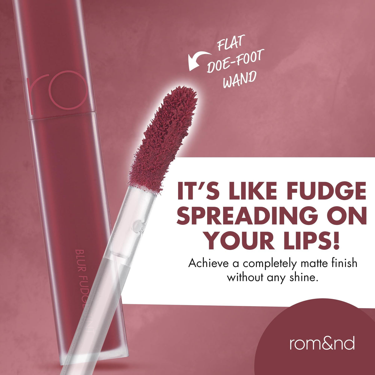 rom&nd OVEEER Shade Series Blur Fudge Tint | Silky Matte Lipstick for Velvety Smooth Lips | Long-Lasting Stain, Wrinkle Blurring, Moisturizing Formula | 16 Burnt Orange | Lip Stain Long Lasting Waterproof | Buildable Matte Blurred Finish | Hydrating Lip S