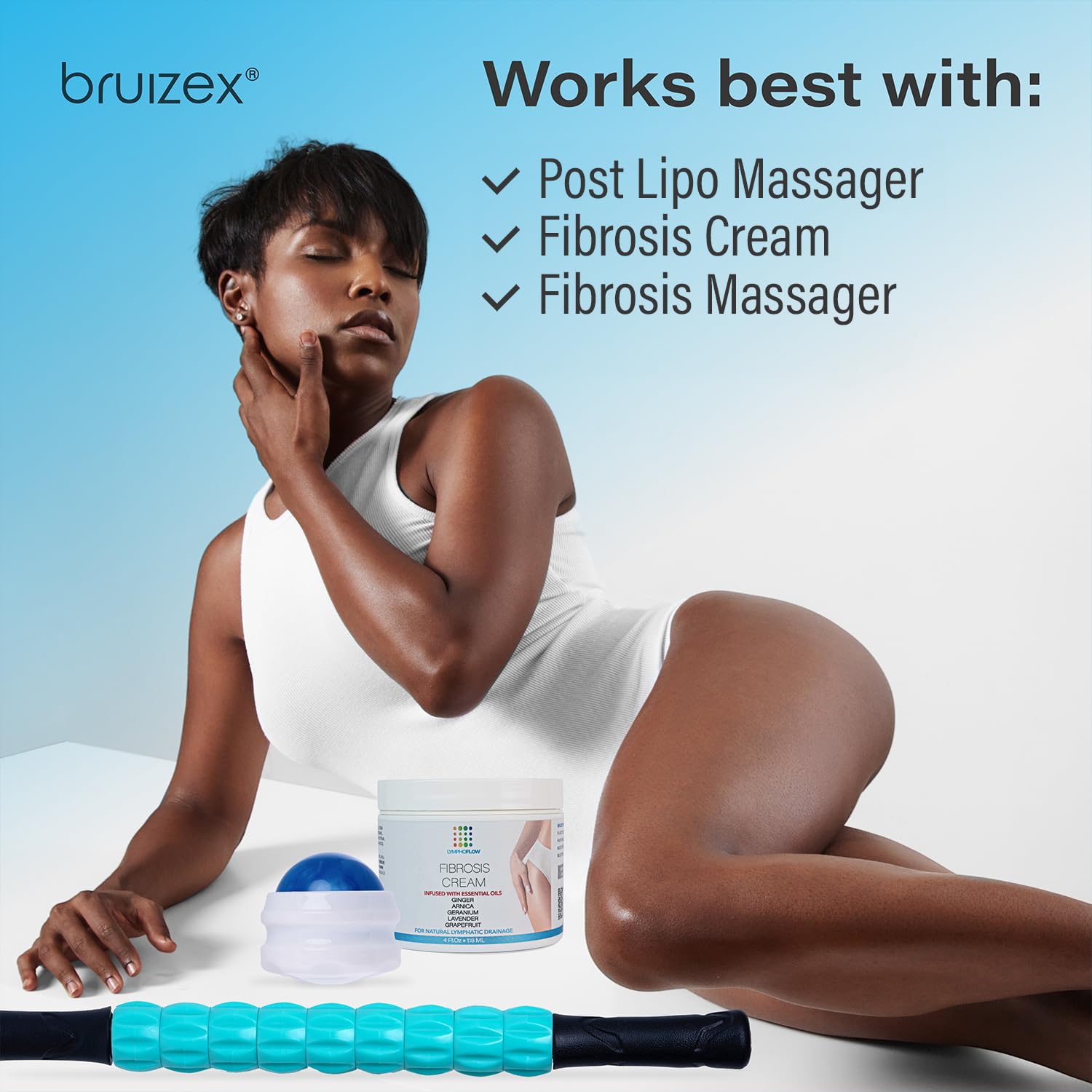Bruizex Lymphatic Drainage Massage Oil: Arnica and Coconut Oil for Manual Lymph Drainage & Post Surgery Recovery for Liposuction, 360 Lipo, BBL,Tummy Tuck, Lymphedema, Lipedema, Lipo Foam- 2.0 oz Bruizex buy supplements Au